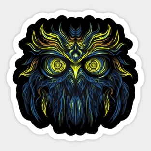 Owl Art Sticker